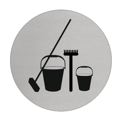 Plaque de porte local de ménage - aluminium - Ø75 mm