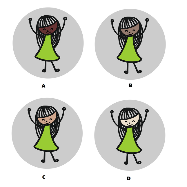 Plaque de porte de toilettes fille colorée - aluminium - Ø75 mm