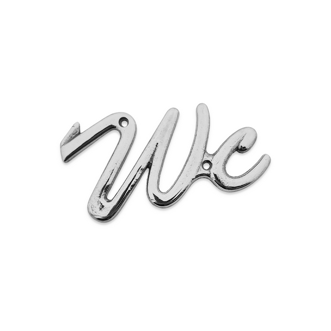 Plaque de porte lettres WC - en laiton