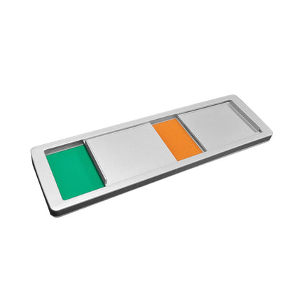 Plaque de porte Vert-Orange-Rouge - 178 x 50 mm