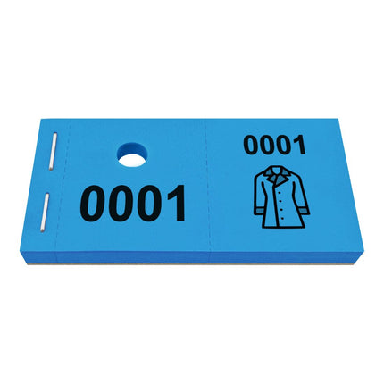 Carnet de tickets vestiaire avec trou avec symbole d'un manteau - 1000 tickets