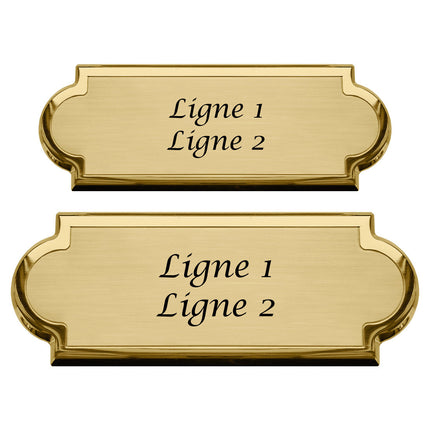 Plaque de porte personnalisée Velinia - laiton