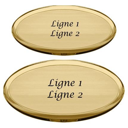 Plaque de porte personnalisée Ovalia - laiton
