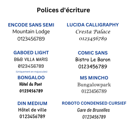 Plaque de porte personnalisée Velinia - laiton