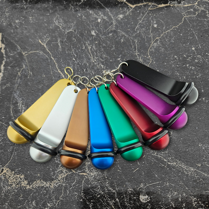 Porte-clés hôtel Big Classic rouge bordeaux personnalisé - aluminium - 105 x 30 mm - par pièce