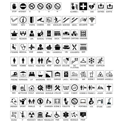 Plaque de porte avec propre texte et symbole -  aluminium doré - 165 x 45 mm