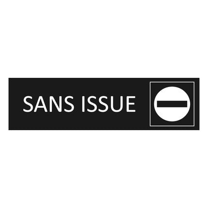 Plaque de porte Sans issue - aluminium noir  - 165 x 45 mm