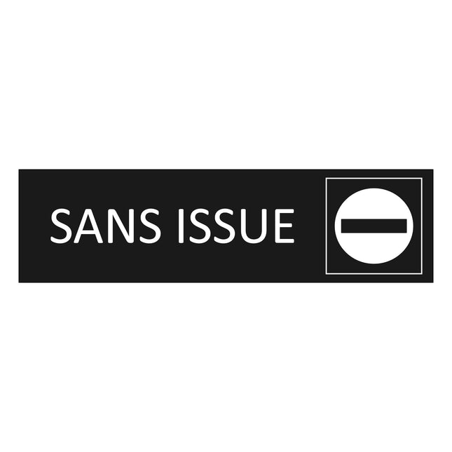 Plaque de porte Sans issue - aluminium noir  - 165 x 45 mm