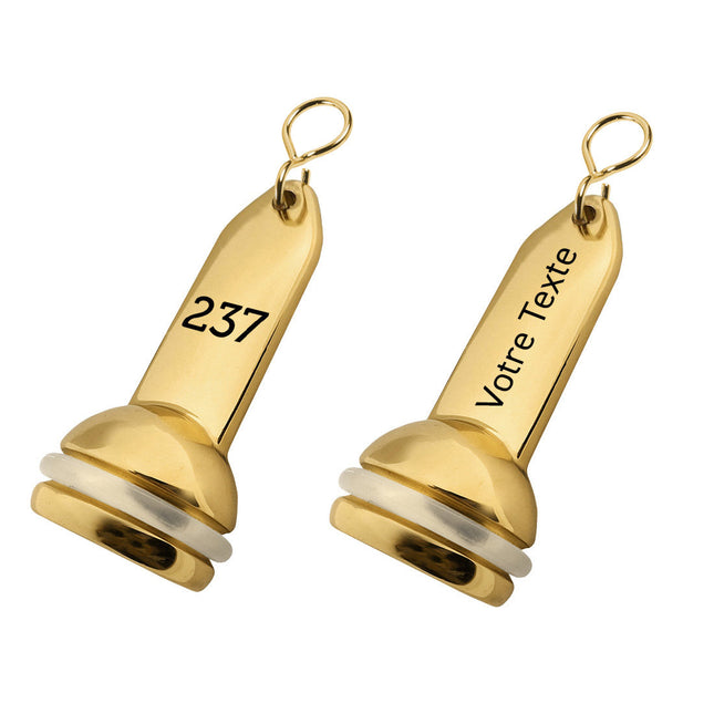 Porte-clés hôtel Capital gravé en laiton - 90 x 40 mm - par pièce