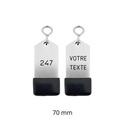Porte-clés hôtel Amérique argent gravé - aluminium - par pièce