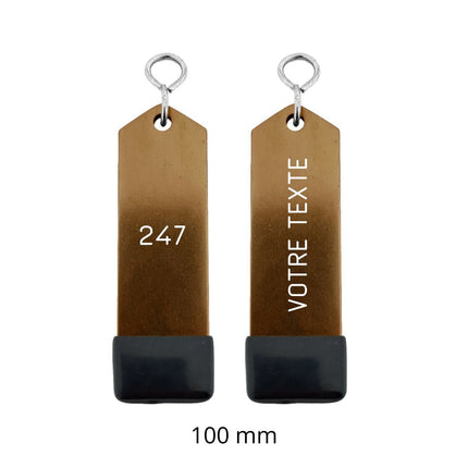 Porte-clés hôtel Amérique bronze gravé - aluminium - par pièce