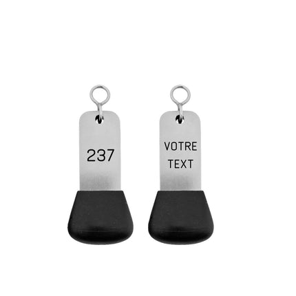 Porte-clés hôtel Vernet argent gravé  - aluminium - par pièce