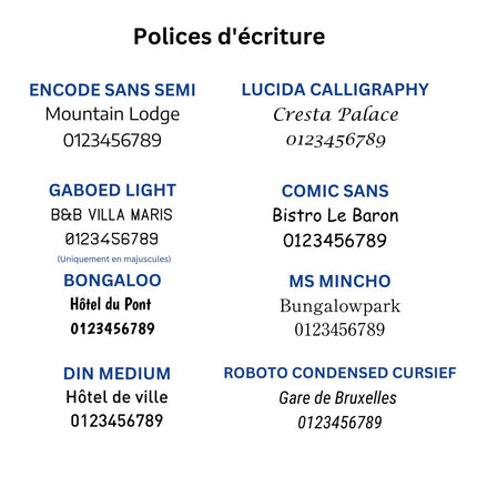 Porte-clés hôtel Midi Boomerang argent personnalisé - aluminium - 30 x 75 mm - par pièce