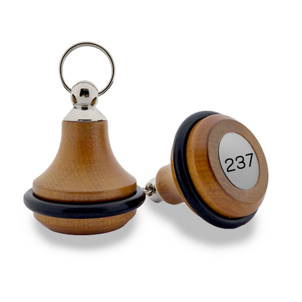 Porte-clés hôtel Belly Wood cerisier - 65 x 38 mm - bois - par pièce