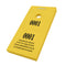 Ticket vestiaire avec trou pour cintre.
