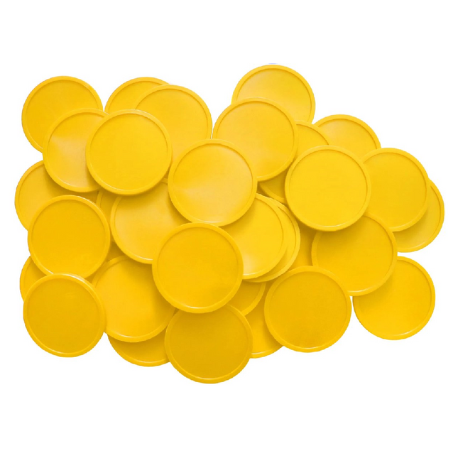Jeton Jaune Ø29 mm - 100 pièces