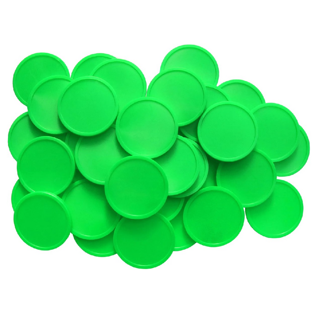Jeton Vert Ø29 mm - 100 pièces