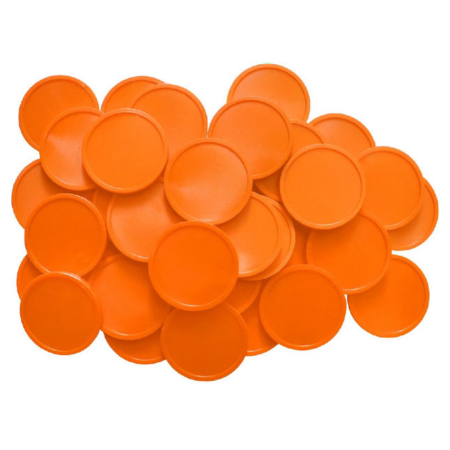Jeton Orange Ø29 mm - 100 pièces