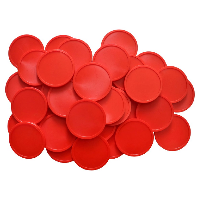 Jeton Rouge Ø29 mm - 100 pièces