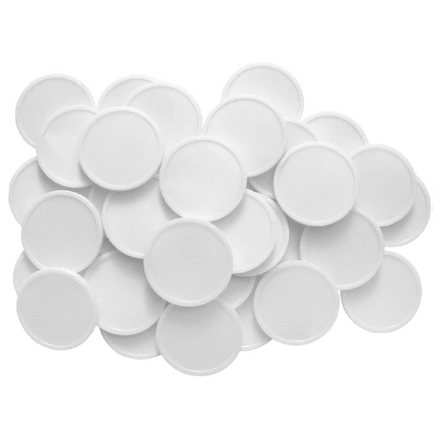 Jeton Blanc Ø29 mm - 100 pièces