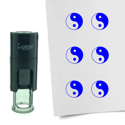 Tampon encreur ying et yang - Ø10 mm