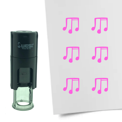 Tampon encreur note de musique - Ø10 mm