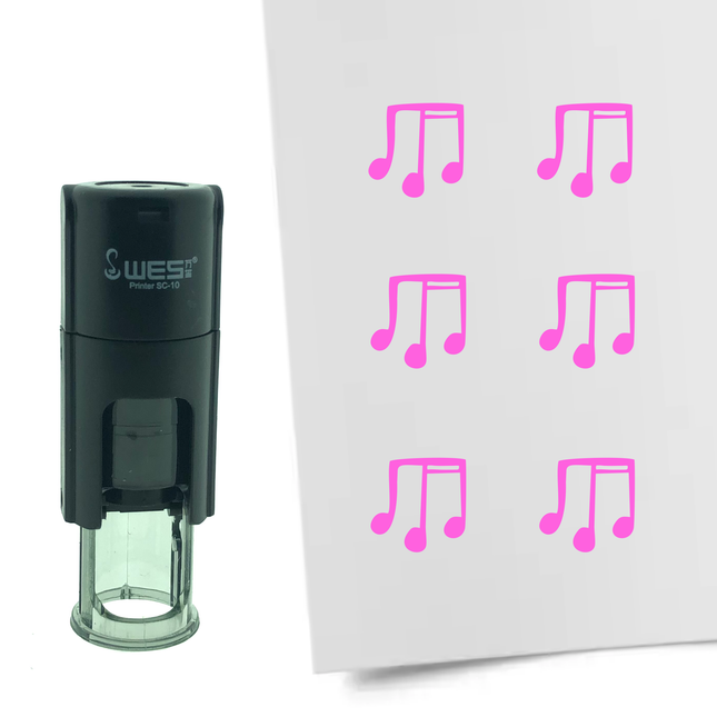 Tampon encreur note de musique - Ø10 mm