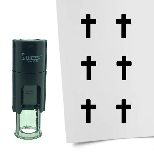 Tampon encreur croix chrétienne - Ø10 mm