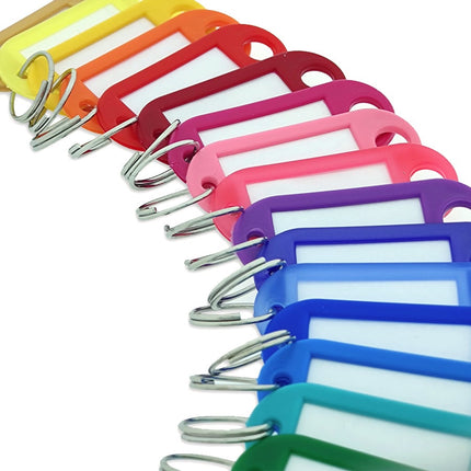 Porte-clés étiquettes - 55 x 22 mm - 50 pièces - ensemble de 25 couleurs