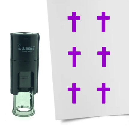 Tampon encreur croix chrétienne - Ø10 mm