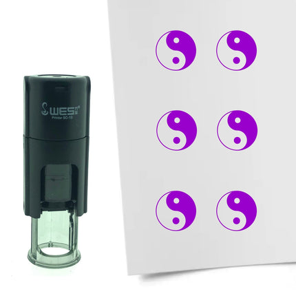Tampon encreur ying et yang - Ø10 mm