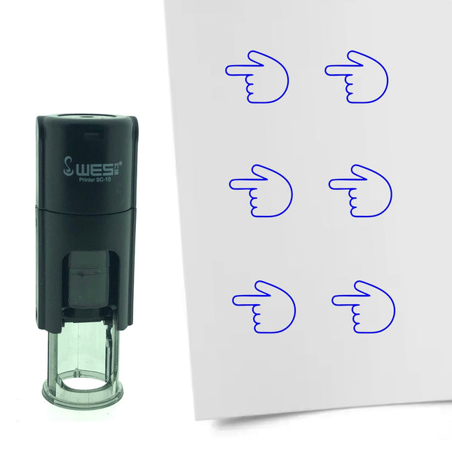 Tampon encreur index pointant vers la gauche - Ø10 mm