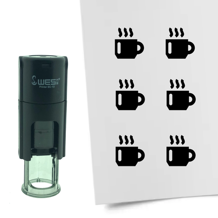Tampon encreur tasse de café - Ø10 mm