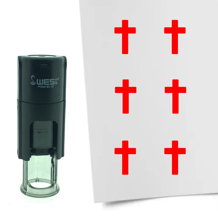 Tampon encreur croix chrétienne - Ø10 mm