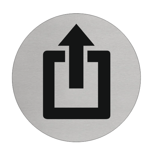 Plaque de porte sortie - aluminium - Ø75 mm