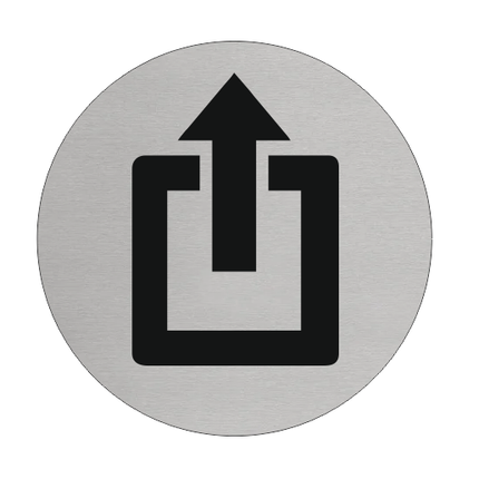 Plaque de porte sortie - aluminium - Ø75 mm