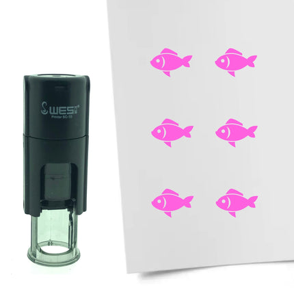 Tampon encreur poisson - Ø10 mm