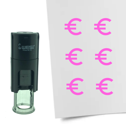 Tampon encreur symbole euro - Ø10 mm