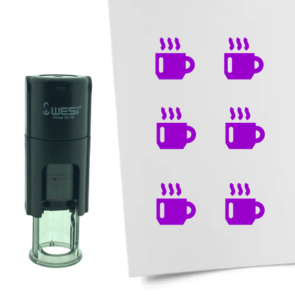 Tampon encreur tasse de café - Ø10 mm