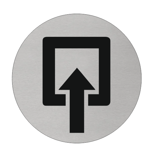 Plaque de porte entrée - aluminium - Ø75 mm