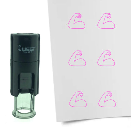 Tampon encreur smiley biceps - Ø10 mm