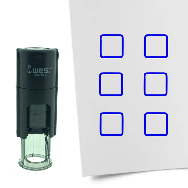 Tampon encreur case à cocher vide - Ø10 mm