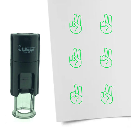 Tampon encreur smiley peace - Ø10 mm