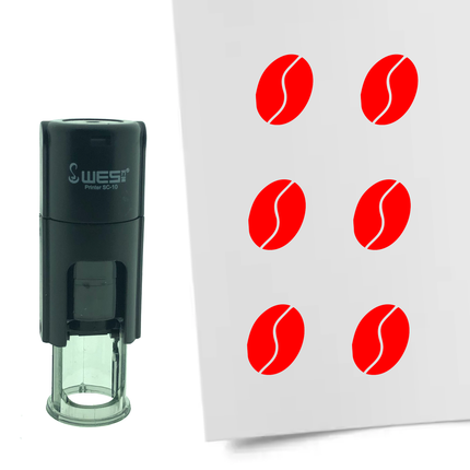 Tampon encreur grain de café - Ø10 mm