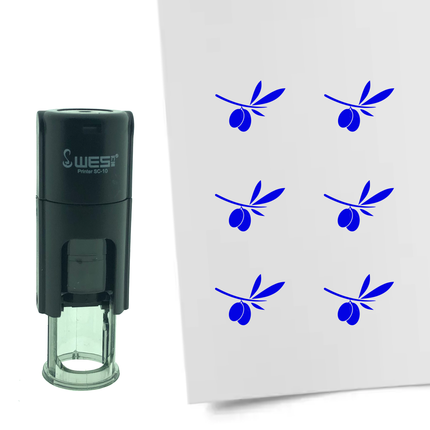 Tampon encreur branche d'olivier - Ø10 mm