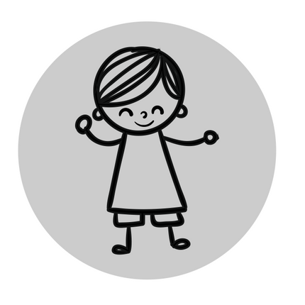 Plaque de porte de toilettes garçon - aluminium - Ø75 mm