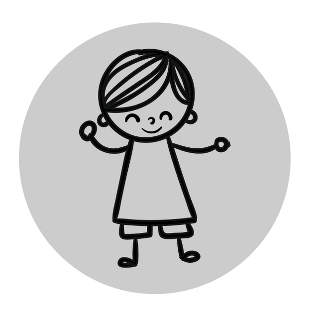 Plaque de porte de toilettes garçon - aluminium - Ø75 mm