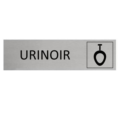 Plaque de porte Urinoir -  aluminium - 165 x 45 mm