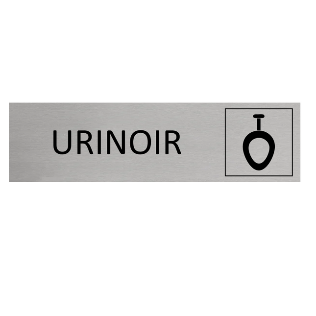 Plaque de porte Urinoir -  aluminium - 165 x 45 mm