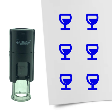 Tampon encreur verre de vin - Ø10 mm